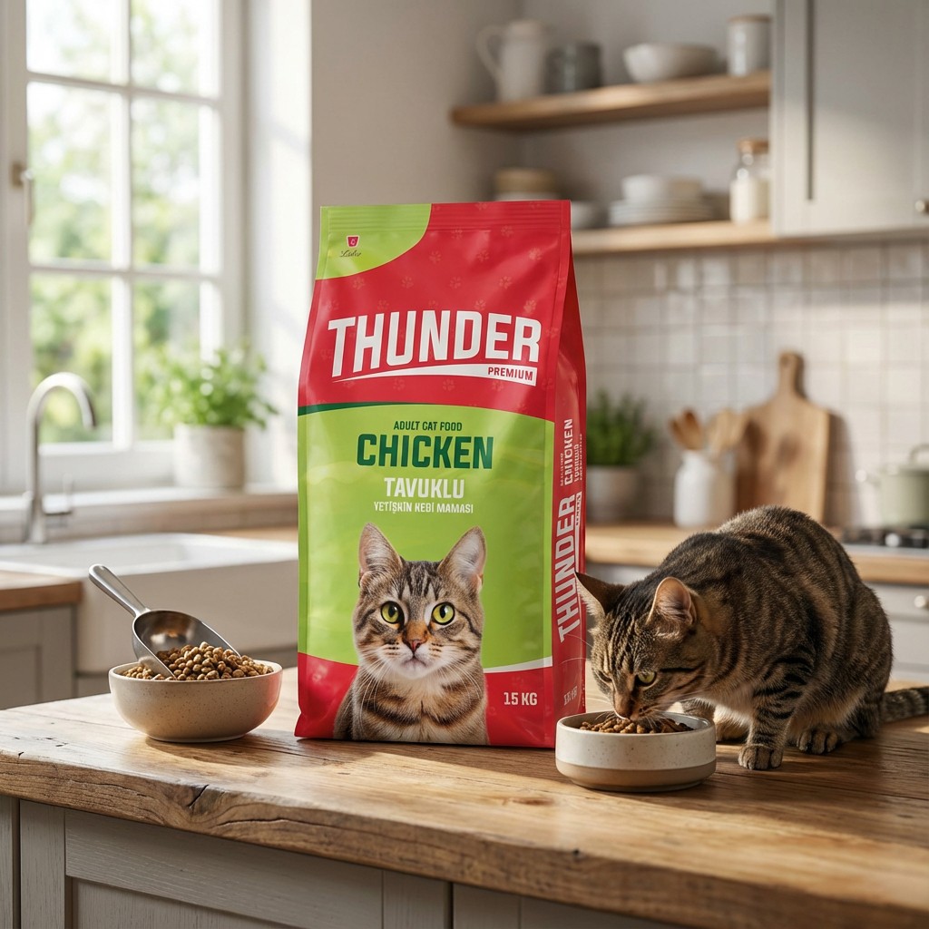 Thunder 15 kg Yetişkin Tavuklu Kedi Maması - 15kg Evcil Hayvan Ürünleri Fiyatı