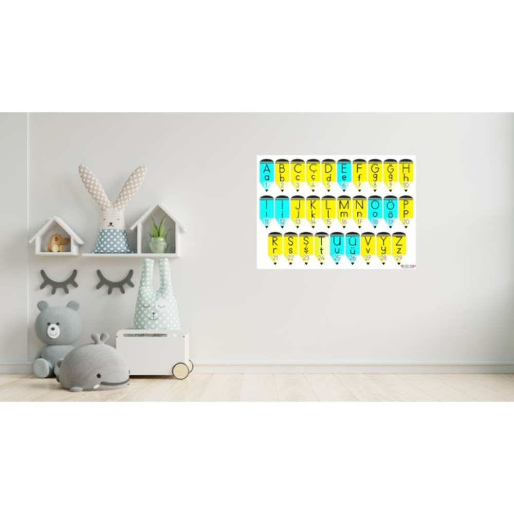 Ti Play Alfabe 3. ve 4. Sınıf Cetveli 50X70 cm Karton 02 Oto Boyaları Fiyatı