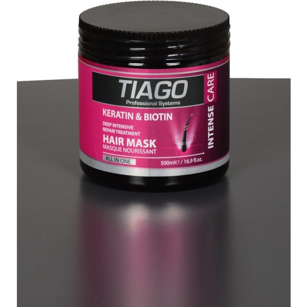 Tiago Keratin & Biotin Hair Mask Yıpranmış ve Hasar Görmüş Saçlar İçin 500 ml Saç Bakım Maskeleri & Serumlar & Spreyler Fiyatı