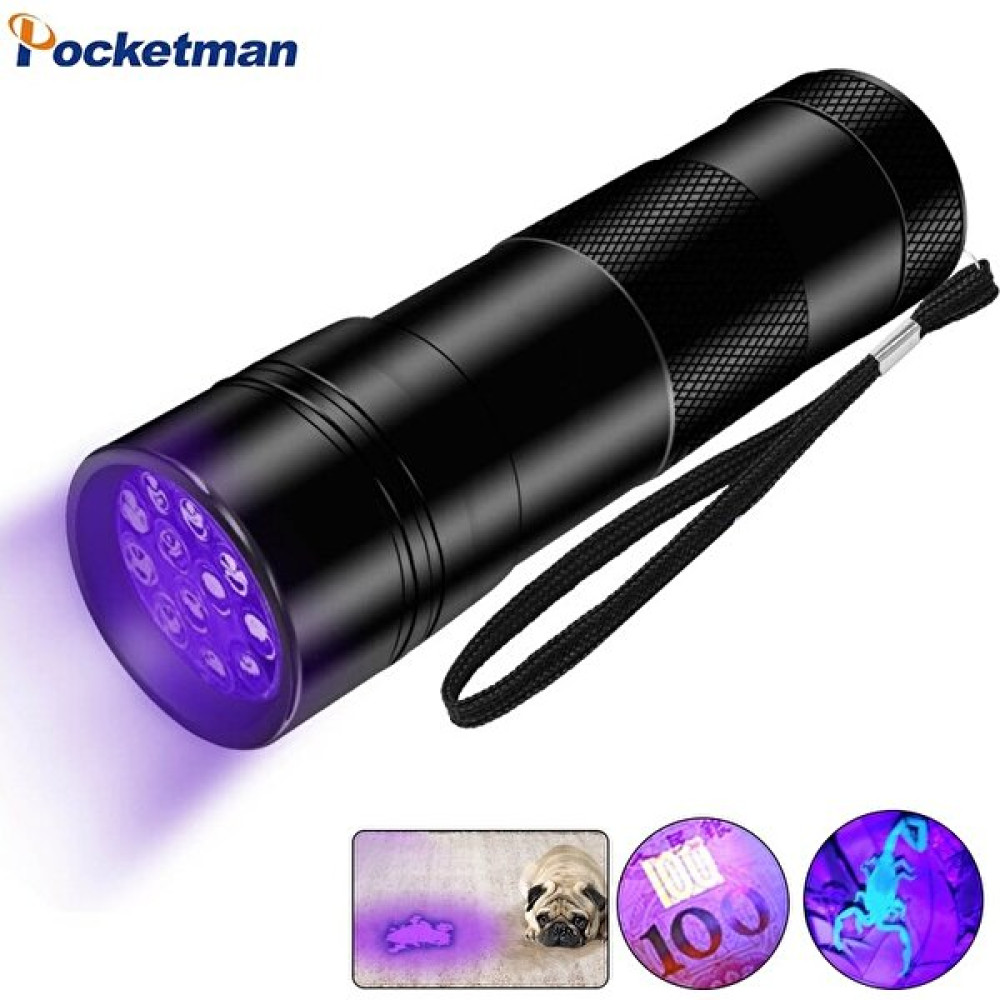 Tialating Güçlü Uv El Feneri Mor Işıklı Fener 12 LED 395NM Uv El Feneri Köpekler Için Evcil Hayvan Idrar ve Leke Dedektörü, Tahtakuru Dedektörü (Yu... El Feneri Fiyatı