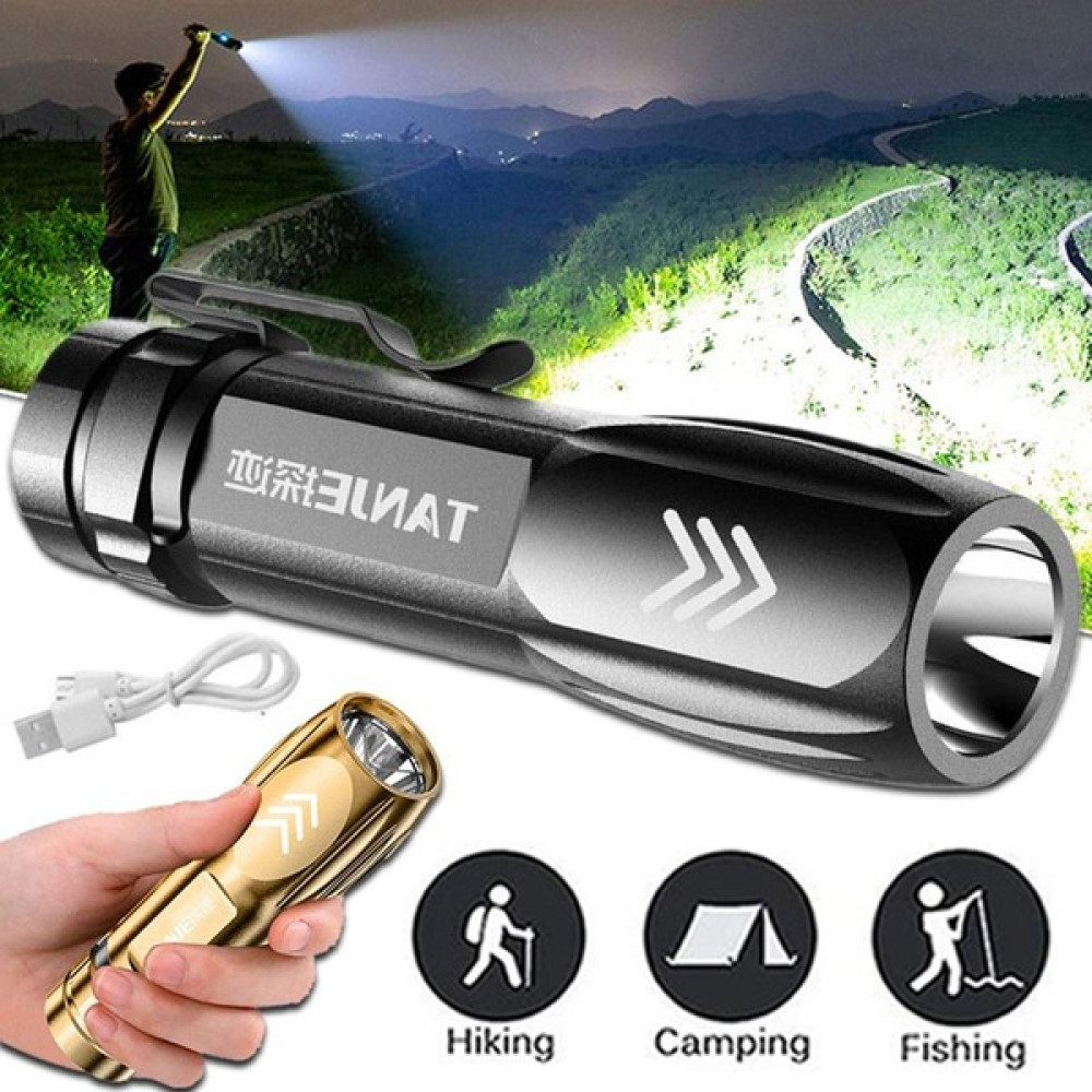 Tialating Mini Taşınabilir El Feneri USB Şarj Edilebilir Projektör Su Geçirmez Acil Durum El Feneri Açık Kamp El Feneri (Yurt Dışından) El Feneri Fiyatı