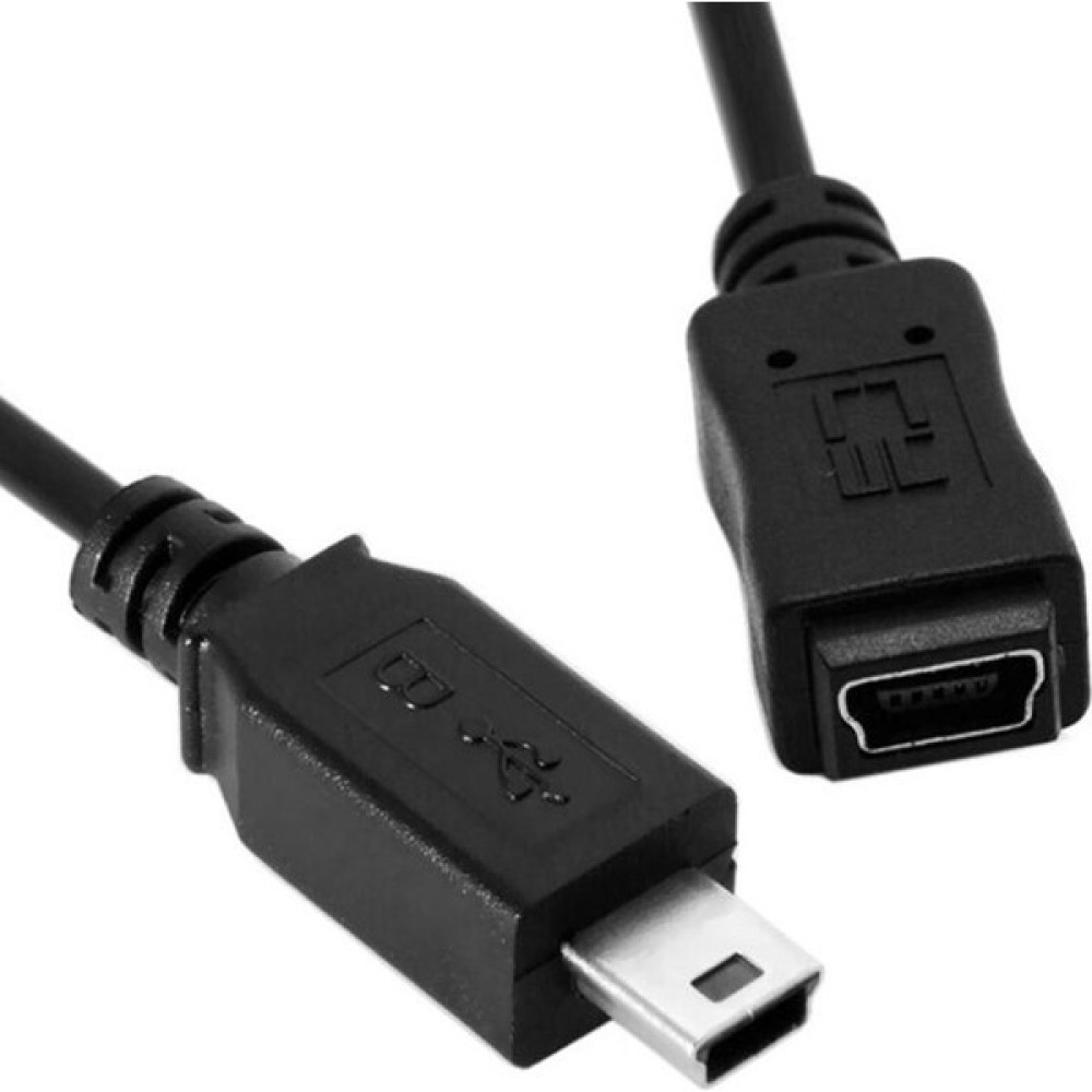 Tialating USB 2.0 Mini USB 5 Pin Erkek Dişi Fiş Uzatma Adaptörü Spiral Sarmal Kablo 1.5m 5ft (Yurt Dışından) - Siyah - 1 m Oto Boyaları Fiyatı