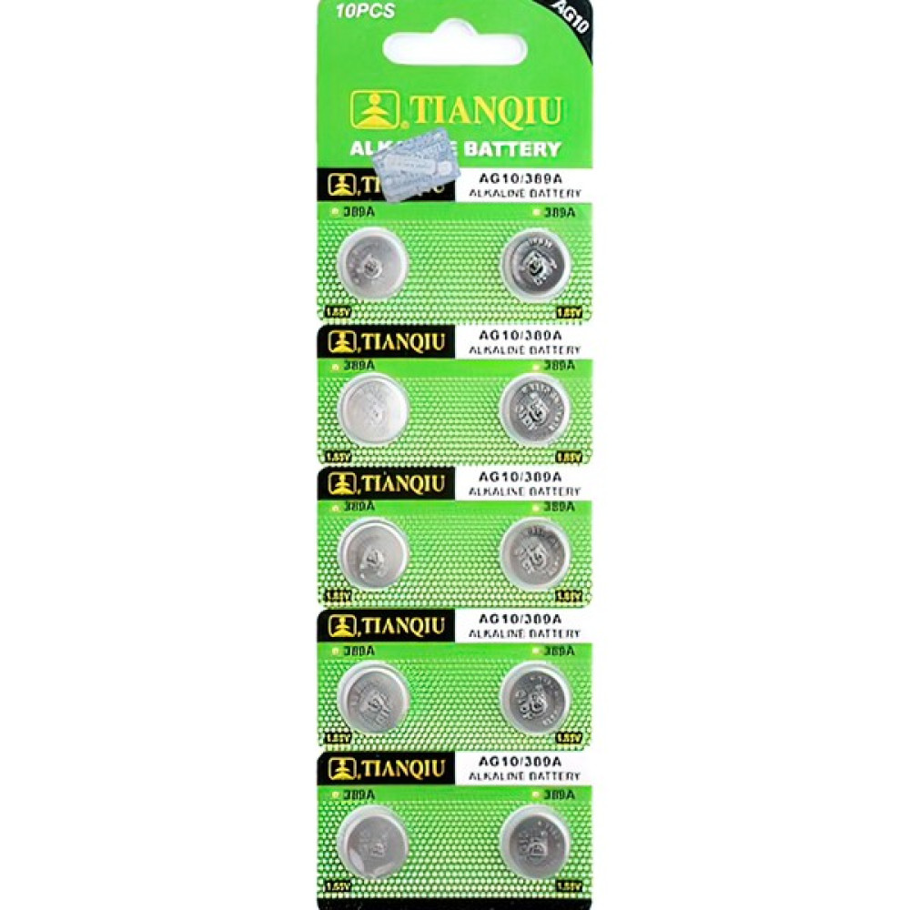 Tianqiu AG10 LR1130/389 Alkalin 10'lu Düğme Pil - 10' lu Diğer Fiyatı
