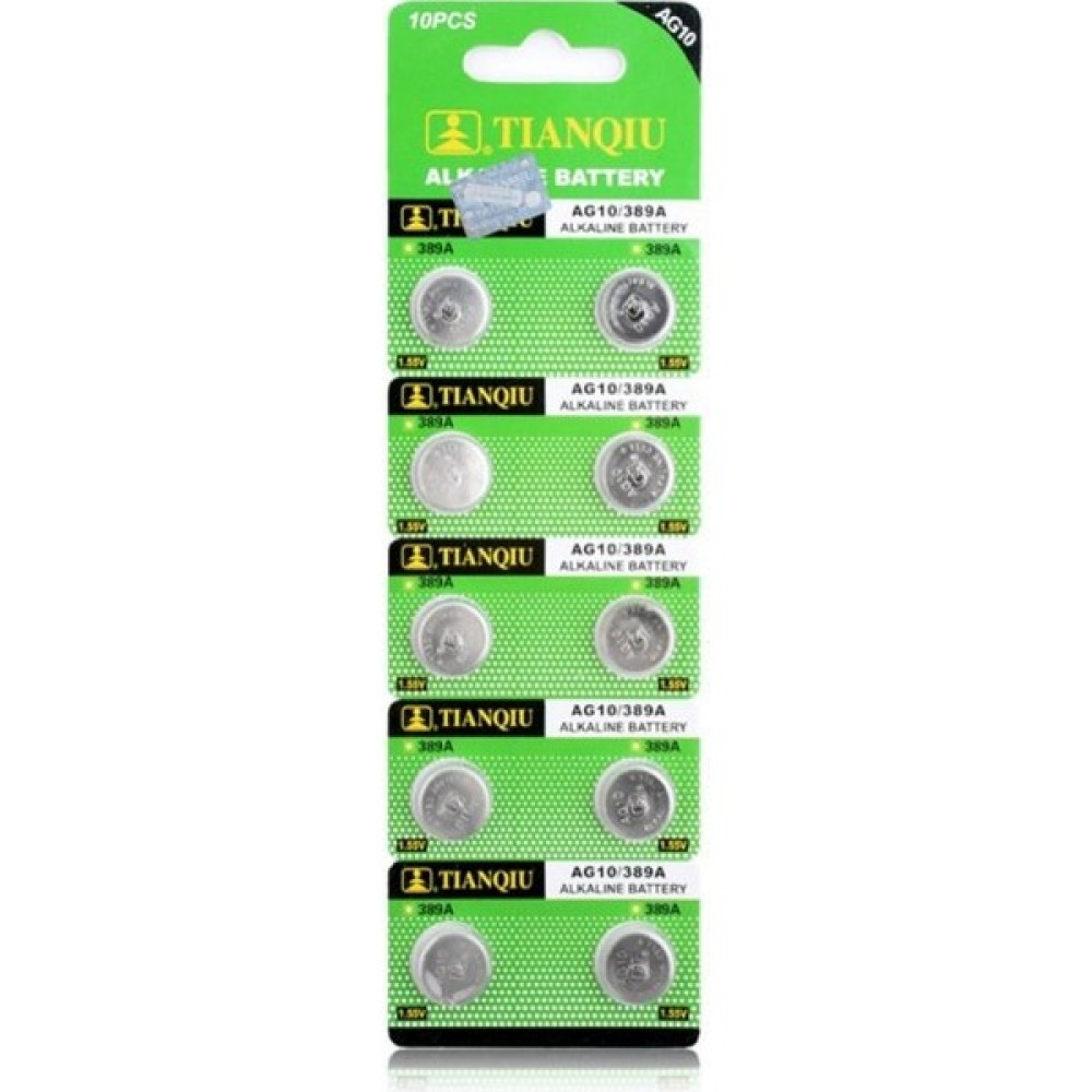 Tianqiu AG10 LR1130/389 Alkalin 10'lu Düğme Pil - Tekli Diğer Fiyatı