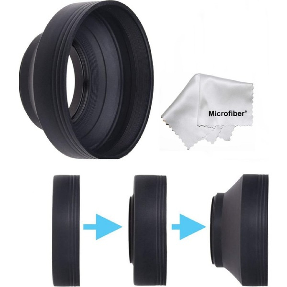 Tianya Fujifilm Xc 15-45MM Oıs Lens Için 52MM 3 Kademeli Kauçuk Parasoley Video Kamera Aksesuarları Fiyatı