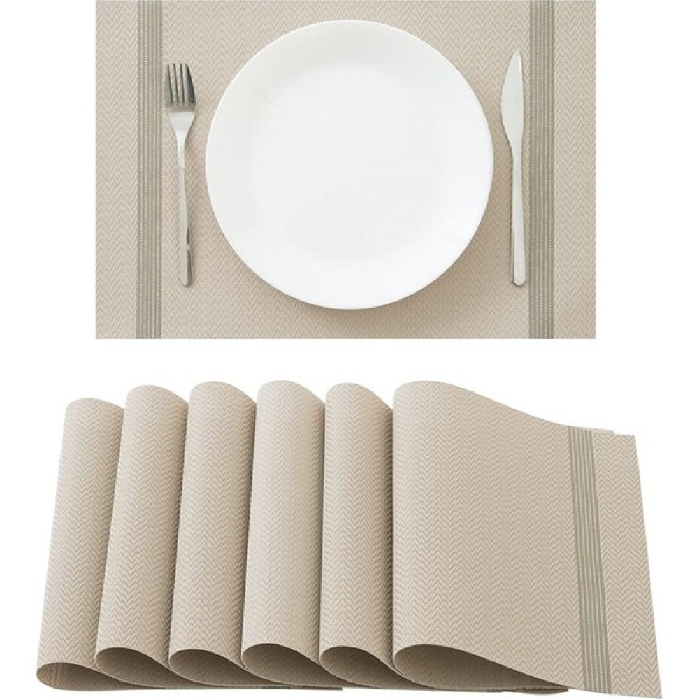 Tianyeda 6'lı Kaymaz Isı Dirençli Servis Altlığı Seti (Yurt Dışından) - Beyaz - 30 x 45 cm Amerikan Servis Fiyatı