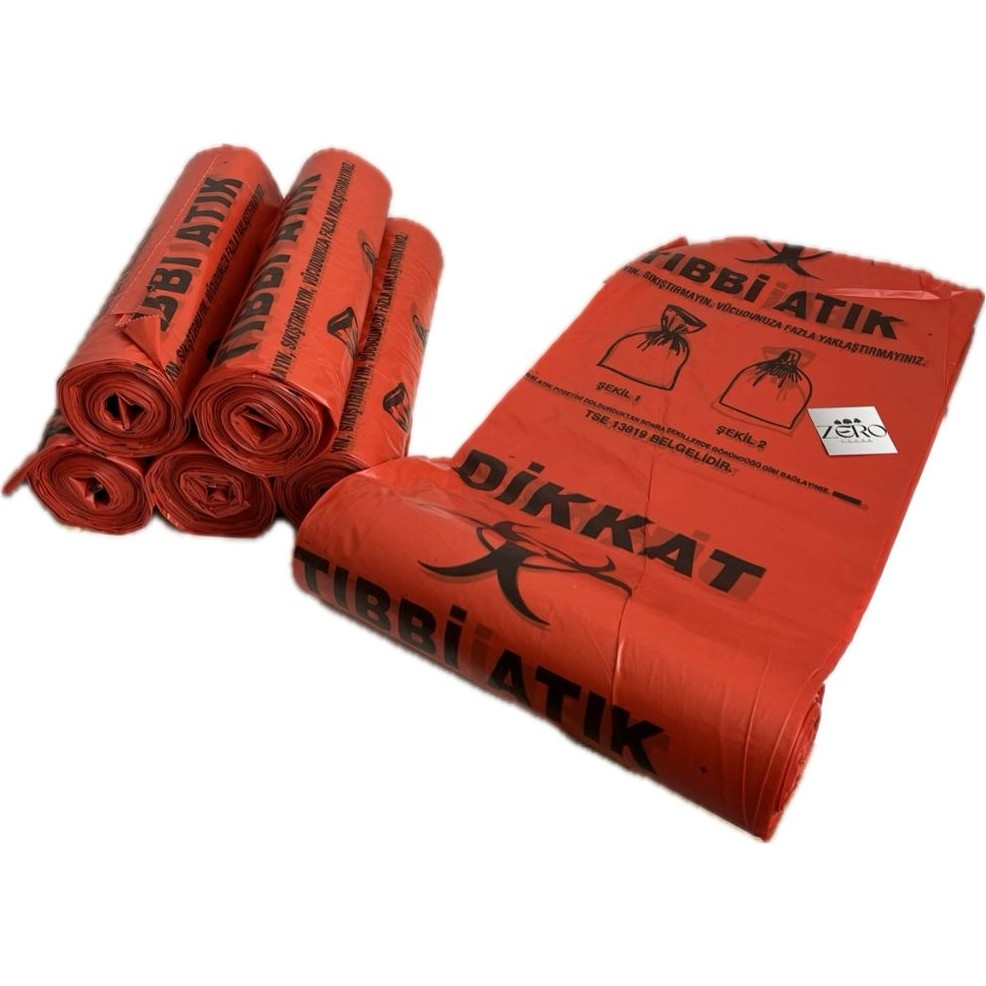 Tıbbi Atık Poşeti 80X110 Jumbo Boy 5'li 100 Mikron - 80 x 110 cm Diğer Fiyatı