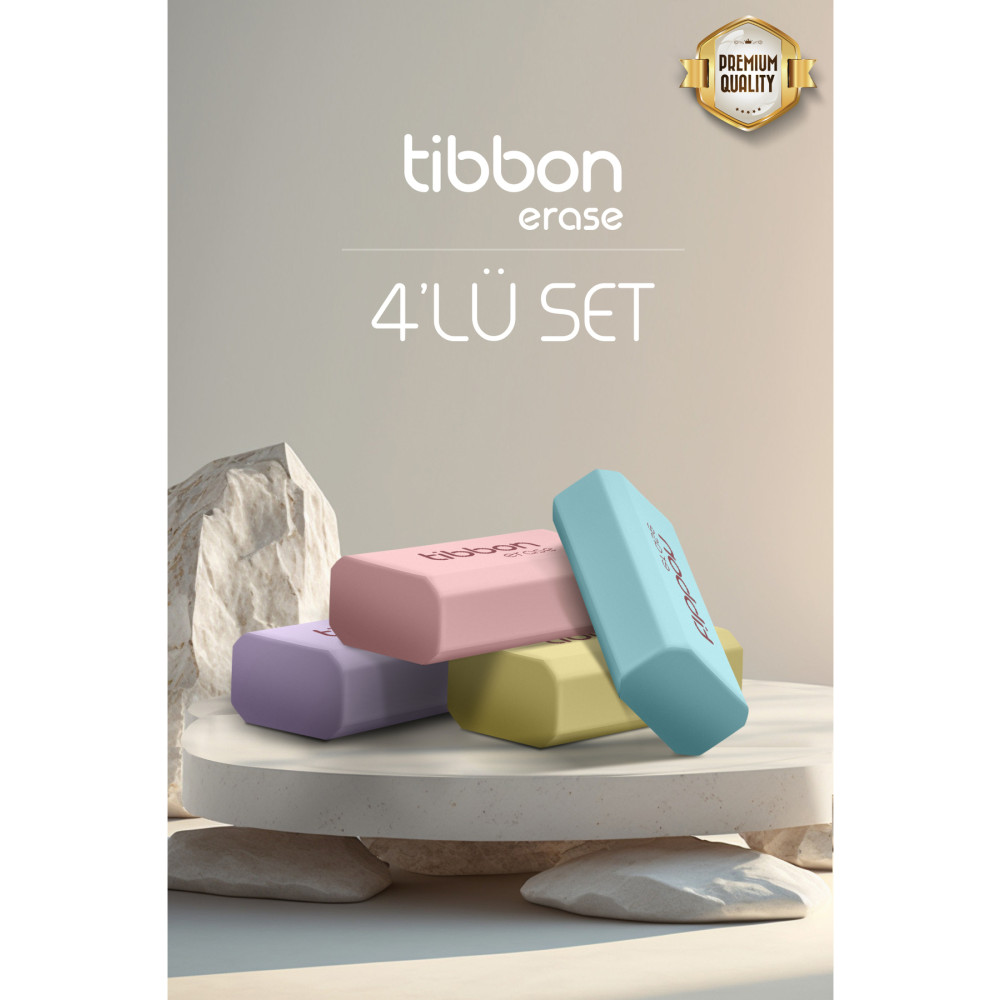 Tibbon Erase Silgi 4 Lü Set Renkli 101--104 Silgi Fiyatı