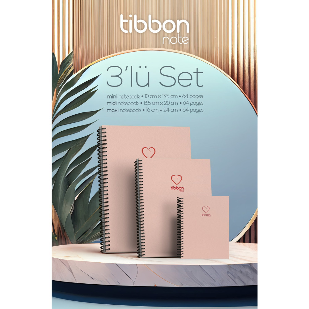Tibbon Note Defter Spiralli 3lü Set Pembe 59 Defter Fiyatı