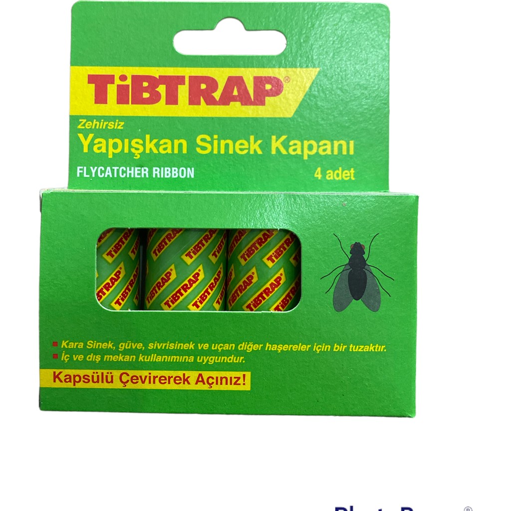 Tibtrap Yapışkan Sinek Kapanı 4 Lü Zehirsiz Karasinek Bandı - Yeşil Diğer Fiyatı