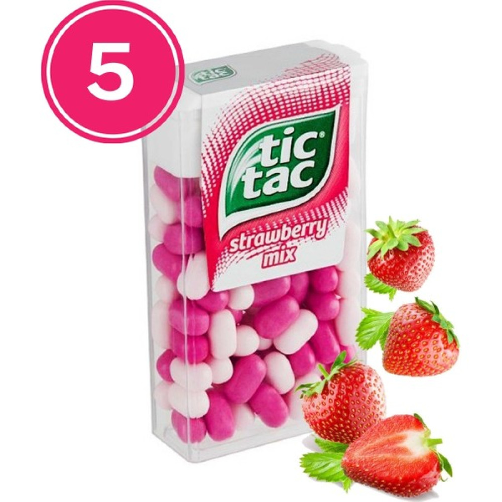 Tic Tac Çilek Aromalı Şeker 18 Gr. (5 Adet) - 18 gr Diğer Fiyatı