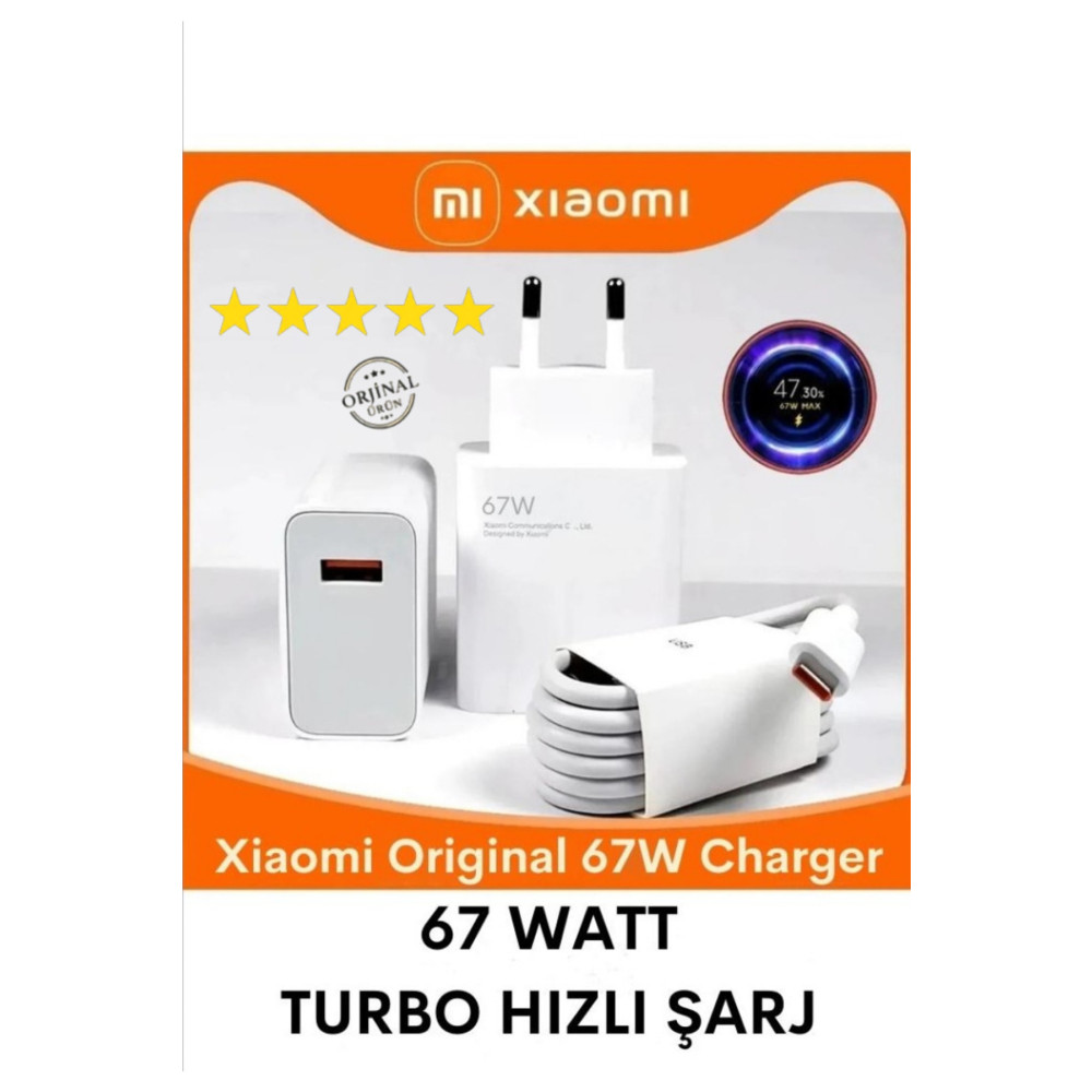 ticaret adası Xiaomi Mi Orjinal 67w (watt) Turbo + Hızlı Şarj Aleti Adaptörü + Kablo Seti Orjinal Cep Telefonu Şarj Cihazı Fiyatı