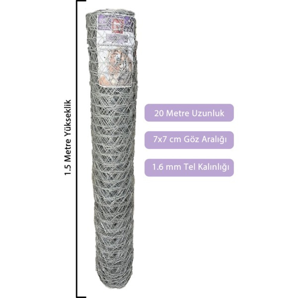 Ticaretjet 1,5X20 Metre Bahçe Tel Örgü Bahçe Çiti Bahçe Teli Çevirme Teli 1.6 mm Kalınlığında - 1.5 x 20 Metre Dış Mekan & Bahçe Oyuncakları Fiyatı
