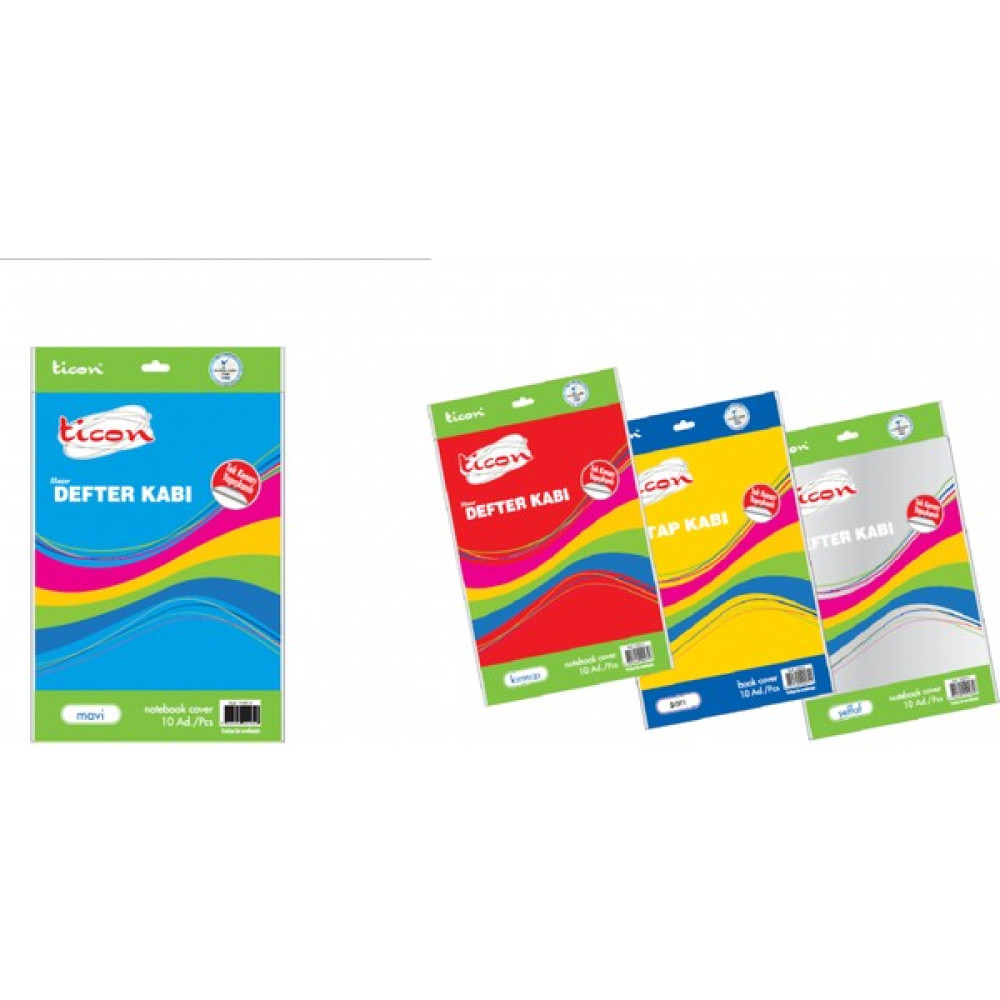 Ticon Hazır Kitap Kabı Tek Kenar Yapışkan Yeşil 10 Lu (1 Paket 10 Adet) Oto Boyaları Fiyatı