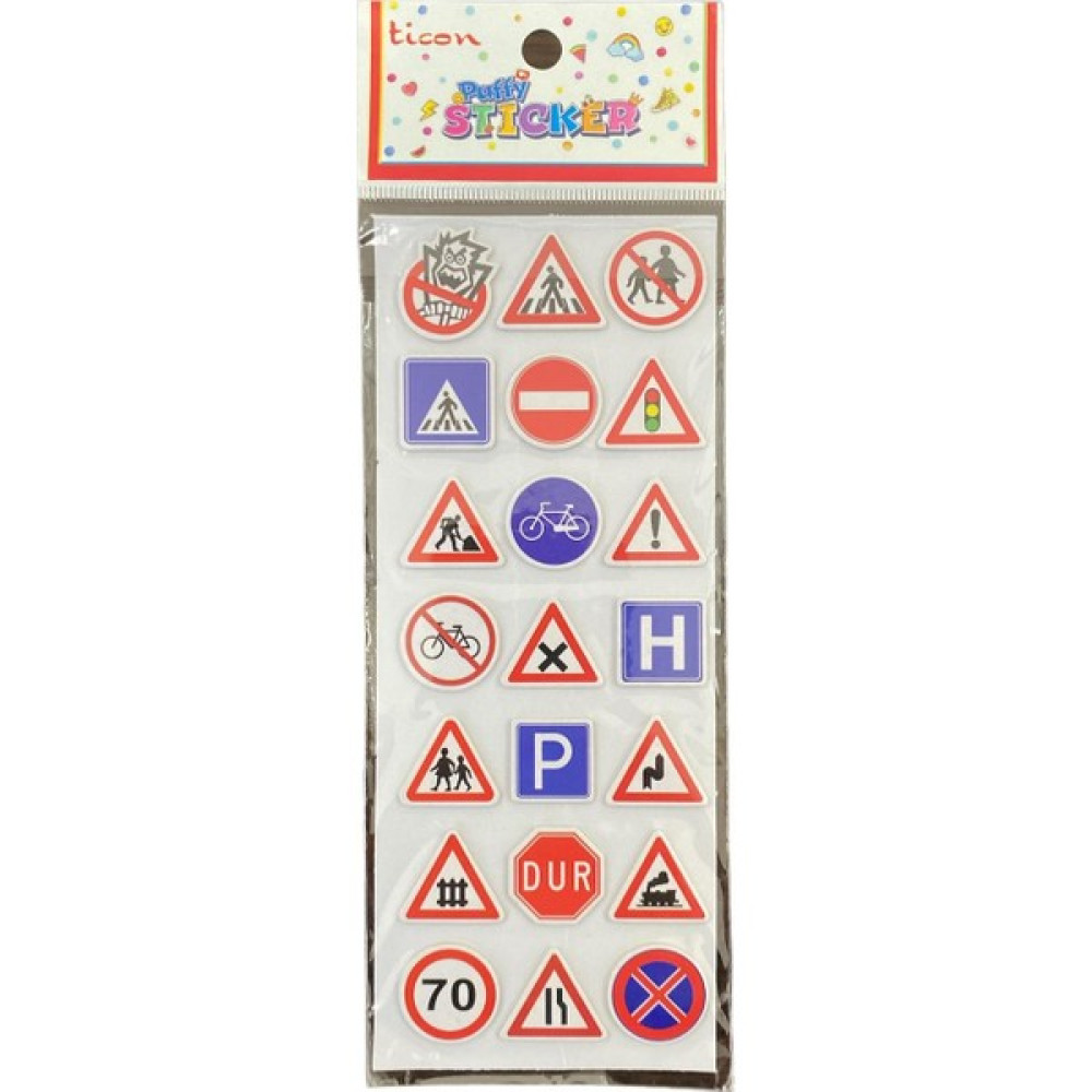 Tıcon Puffy Stıcker Trafik Işaretleri 20 'li Paket Oto Boyaları Fiyatı
