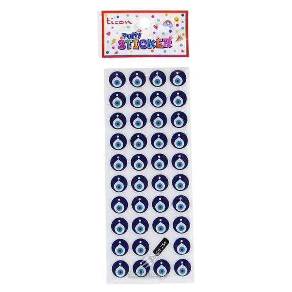 Ticon Sticker Puffy Kabartma Etiket 348956 Nazar Boncuğu Okul Etiketi Fiyatı