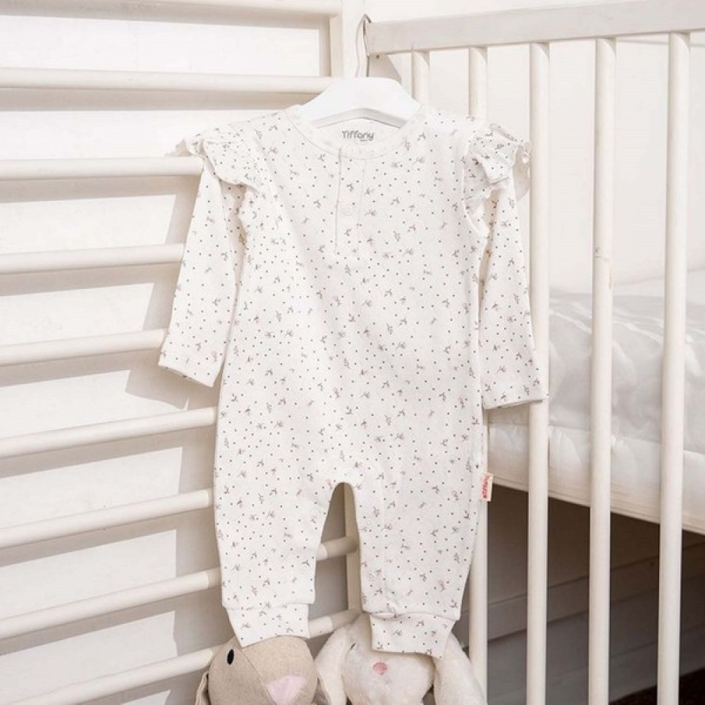 Tiffany Baby Jakarlı Flowering Theme Patiksiz Tulum 57004 Bebek Tulumu Fiyatı