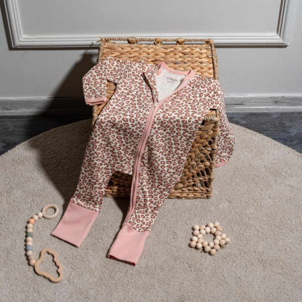 Tiffany Baby Kız Bebek Leoparlı Fermuarlı Uyku Tulumu Pembe 1019 Bebek Tulumu Fiyatı