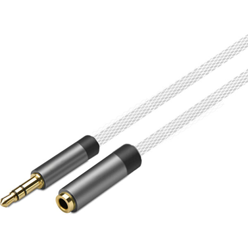 Tiger Aux Kablo 3.5mm Male To 3.5mm Female 1mt TAX-201 - Beyaz Cep Telefonu Kablosu Fiyatı