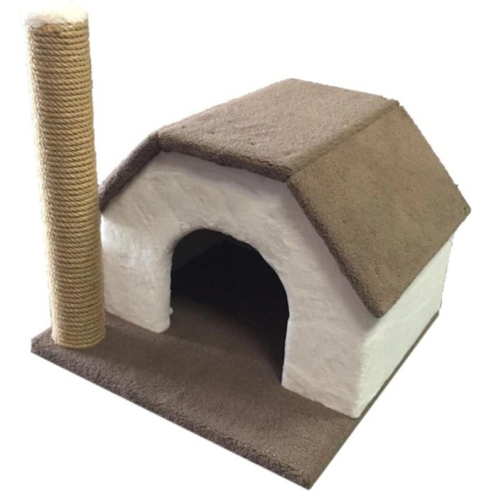 Tiger Pets Kedi Evi ve Tırmalama Tahtası Tek Katlı Oyun Evi Yatağı - Kahverengi Evcil Hayvan Ürünleri Fiyatı