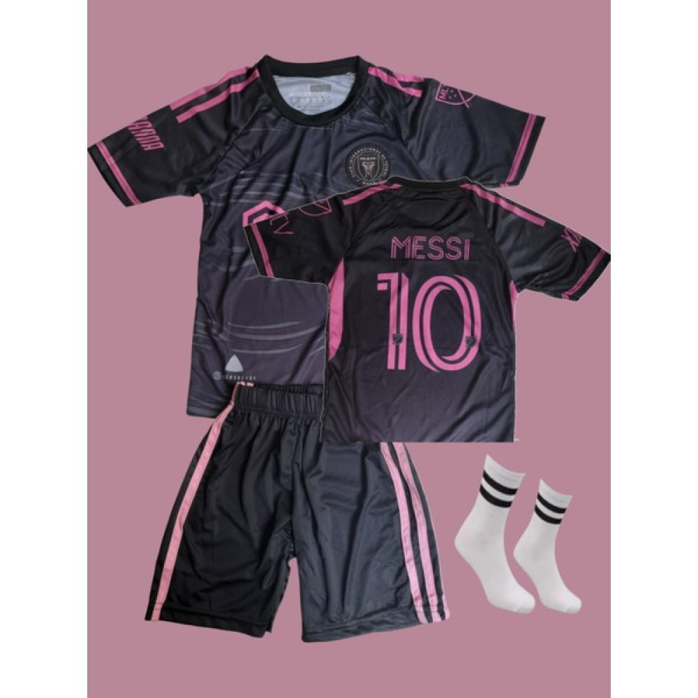 Tijiteks Inter Miami Messi 23/24 Sezon Siyah Çocuk Forması 3'lü Set Futbol Malzemeleri Fiyatı