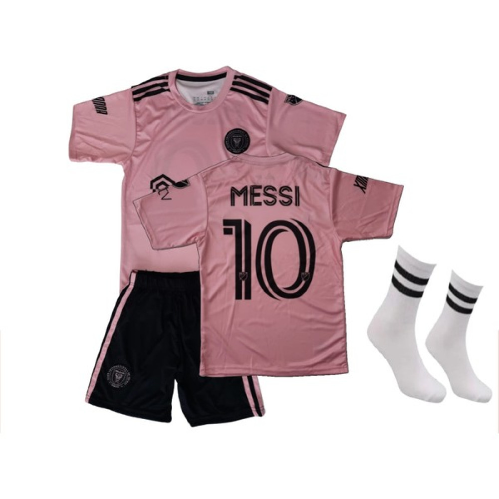 Tijiteks Inter Miami Messi 23/24 Yeni Sezon Pembe Çocuk Forması 3'lü Set Futbol Malzemeleri Fiyatı