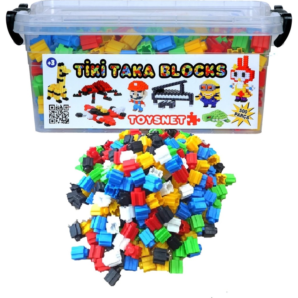 Tik Tak LEGO ve Yapı Blokları Eğtici Oyuncaklar 500 Parça 6 Renk Blok Set Eğitici Geliştirici Tiktak Diğer Fiyatı