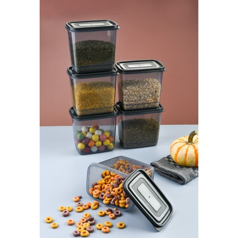Tıkla Sende Vera Kitchen Elegant Dikdörtgen Derin 6'lı 900 ml Saklama Kabı Seti Antrasit 6X900 ml Oto Boyaları Fiyatı