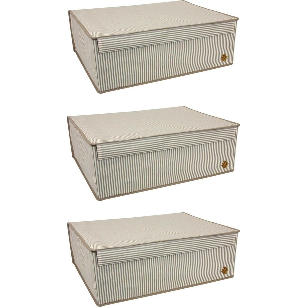 Tıkla Yolla 3 Adet Baza İçi Düzenleyici 50x40x19 cm Kapaklı Organizer Kutu Çok Amaçlı Saklama Ürünü - Kahverengi Diğer Fiyatı