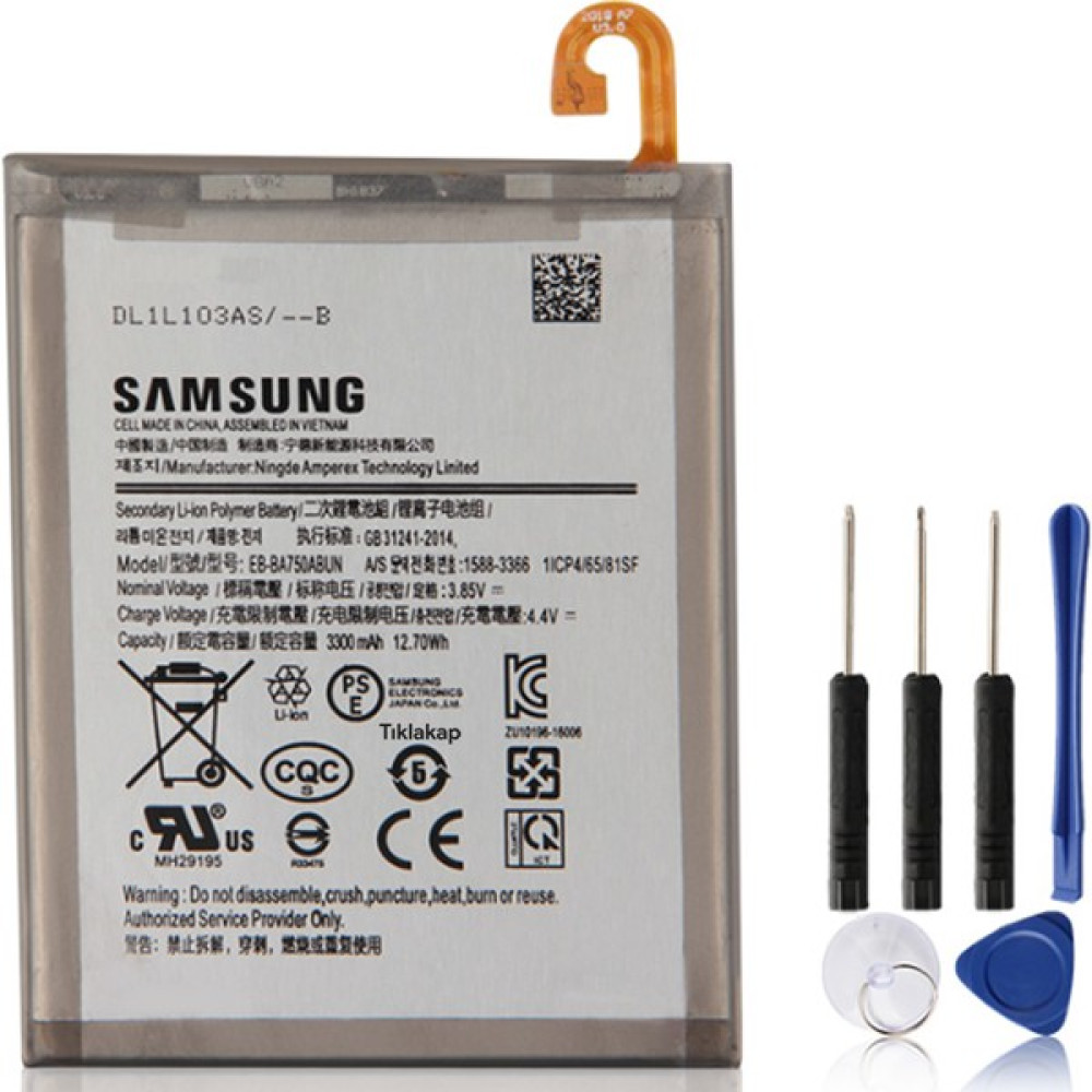 Tıklakap Samsung Galaxy A7 2018 Batarya Pil EB-BA750ABU ve Tamir Seti Cep Telefonu Bataryası Fiyatı