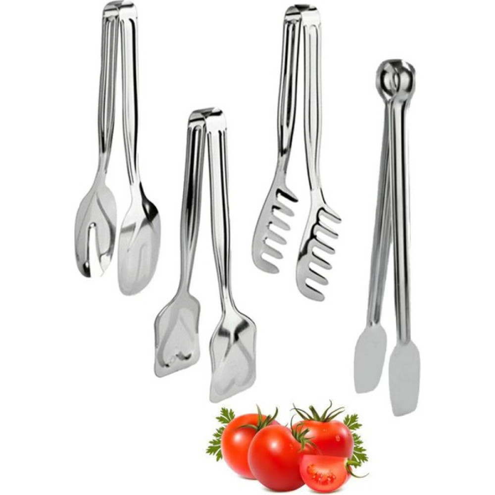 Tilbe Home Makarna Maşası Pasta Maşası Salata Maşası Izgara Mangal Maşası 4'lü Mutfak Çelik Servis Maşa Seti - 4 Adet Mutfak Gereçleri Fiyatı
