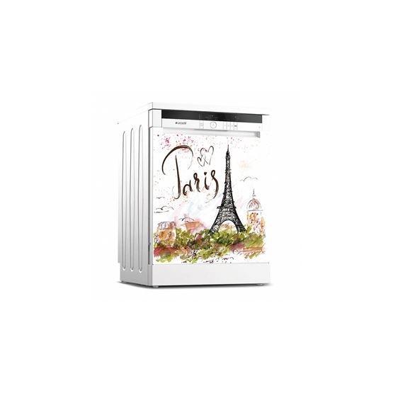 Tilki Dünyası 0061 Paris Desenli Bulaşık Makinesi Kapak Sticker Bulaşık Makinesi Stickerı Fiyatı
