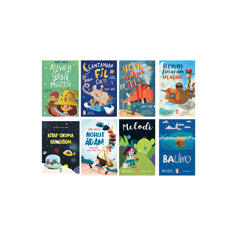 Timaş Çocuk Yayınları 2. 3. 4. Sınıf Okuma Kitapları Ayvayı Yedik Müzesi ve Melodi 8 Kitap Set - Mert Arık - Anıl Basılı Çocuk Öykü Fiyatı