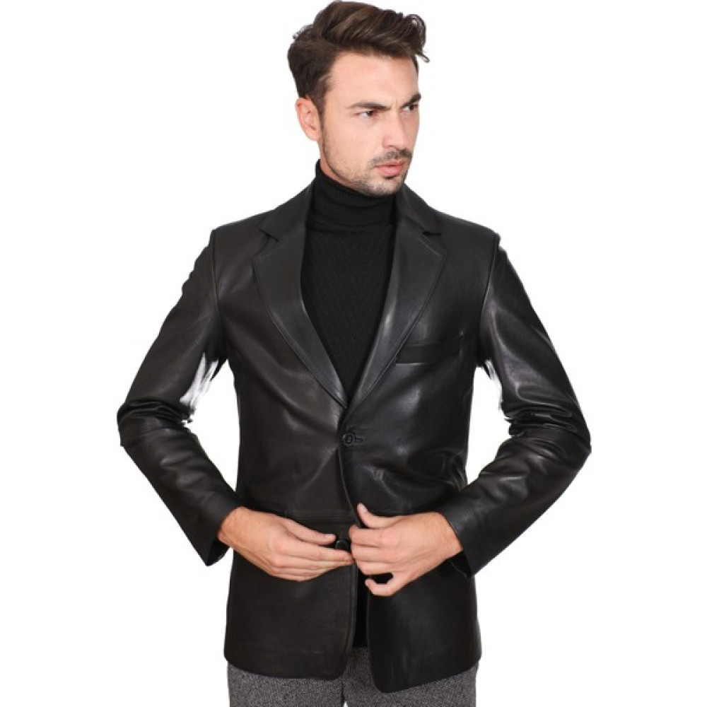 Timas Deri Siyah Blazer Ceket Erkek Mont Fiyatı