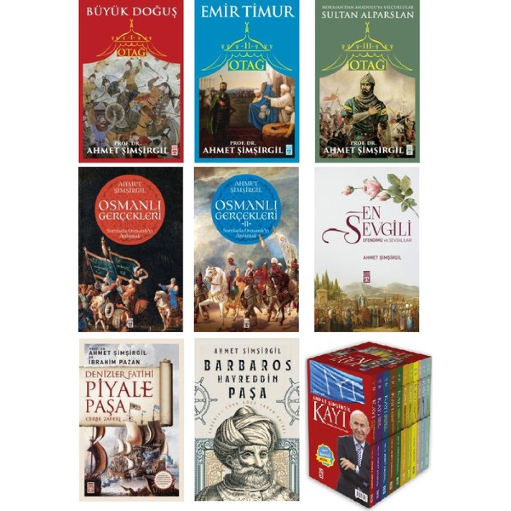Timaş Yayınları Ahmet Şimşirgil Seti 19 Kitap / Kayı Serisi - Otağ Serisi - Osmanlı Gerçekleri - Barbaros - Piyale Paşa Osmanlı Tarihi Fiyatı