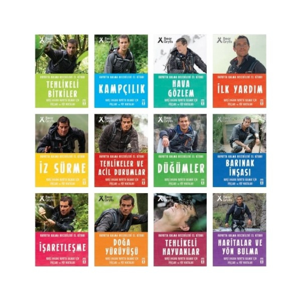 Timaş Yayınları Bear Grylls Hayatta Kalma Becerileri Kamp Kitabı + Doğa Rotası 12 Kitap Set Mektup - Anı - Günlük - Anlatı Fiyatı