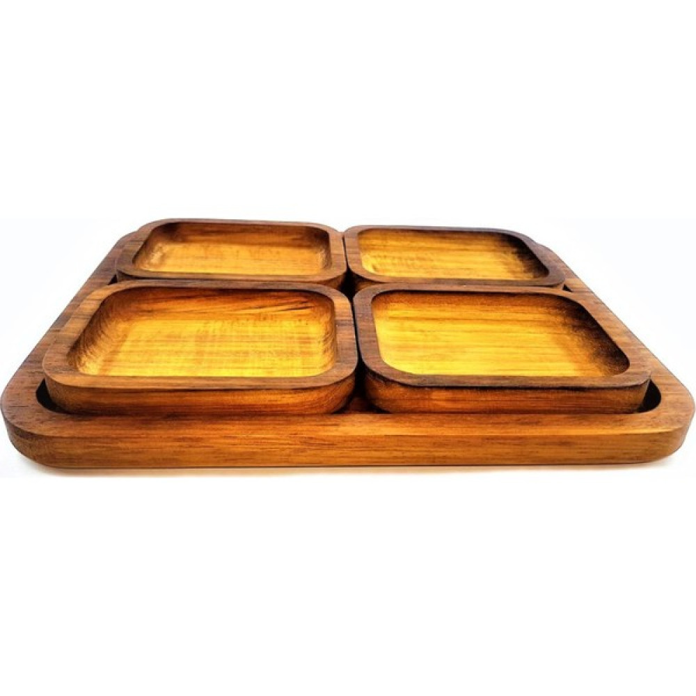 Timber Ahşap Iroko Ağacı Masif Ahşap Kuruyemiş Kahvaltı Servis Sunum Tabak ve Tepsisi 27 x 35 x 2,5 cm. Mutfak Gereçleri Fiyatı