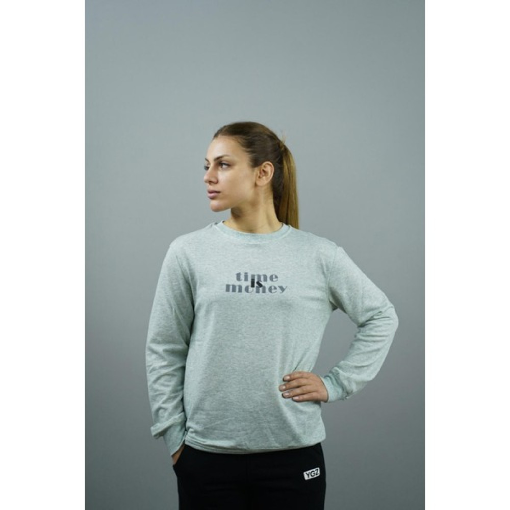 Time Is Money Baskılı Kadın Sweatshirt Bayan Sweatshirt Fiyatı