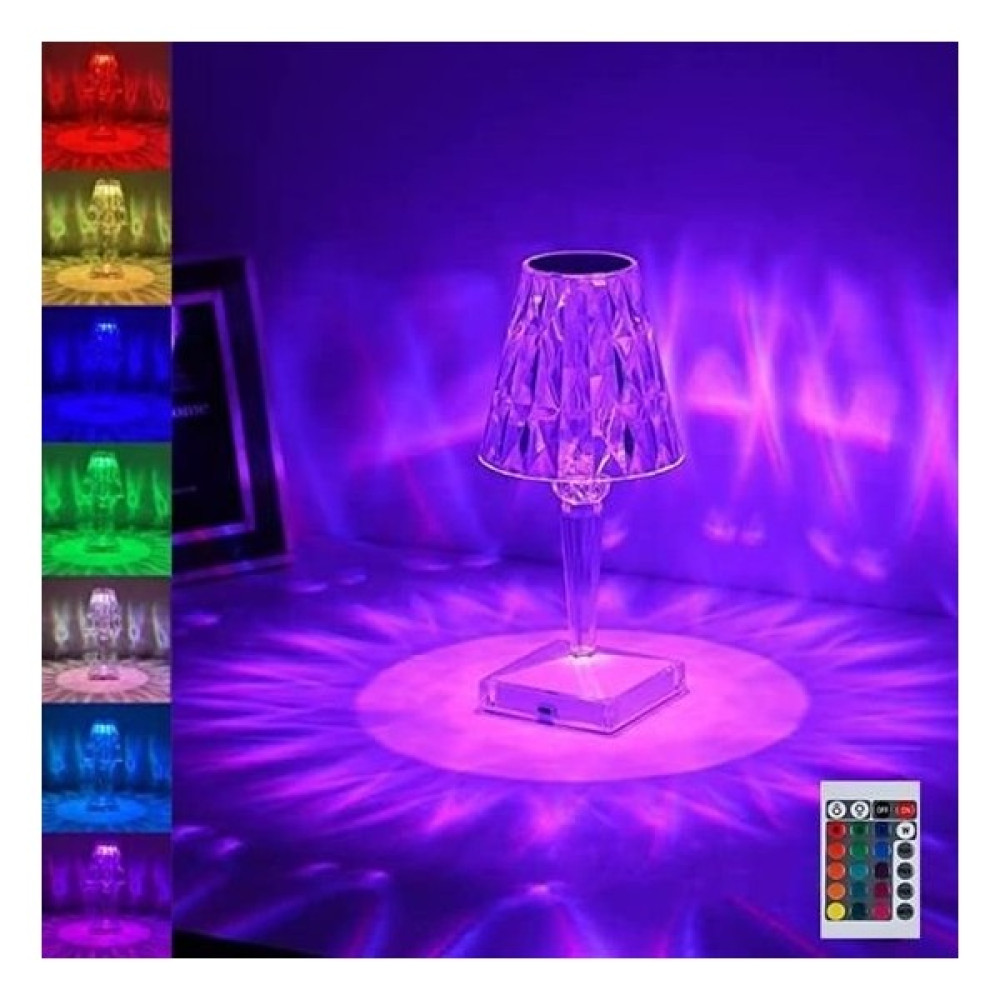 Timestart Buffer® Abajur Model USB Şarjlı Kumandalı 16 Farklı Işık Modlu Masa Üstü Kristal Akrilik Lamba LED - Bej Masa Lambası Fiyatı