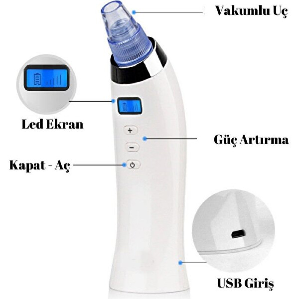 Timestart Profesyonel LED Ekran Şarjlı Vakum Siyah Nokta Temizleyici Siyah Nokta Temizleme Aleti Cilt & Yüz Temizleme Cihazları Fiyatı
