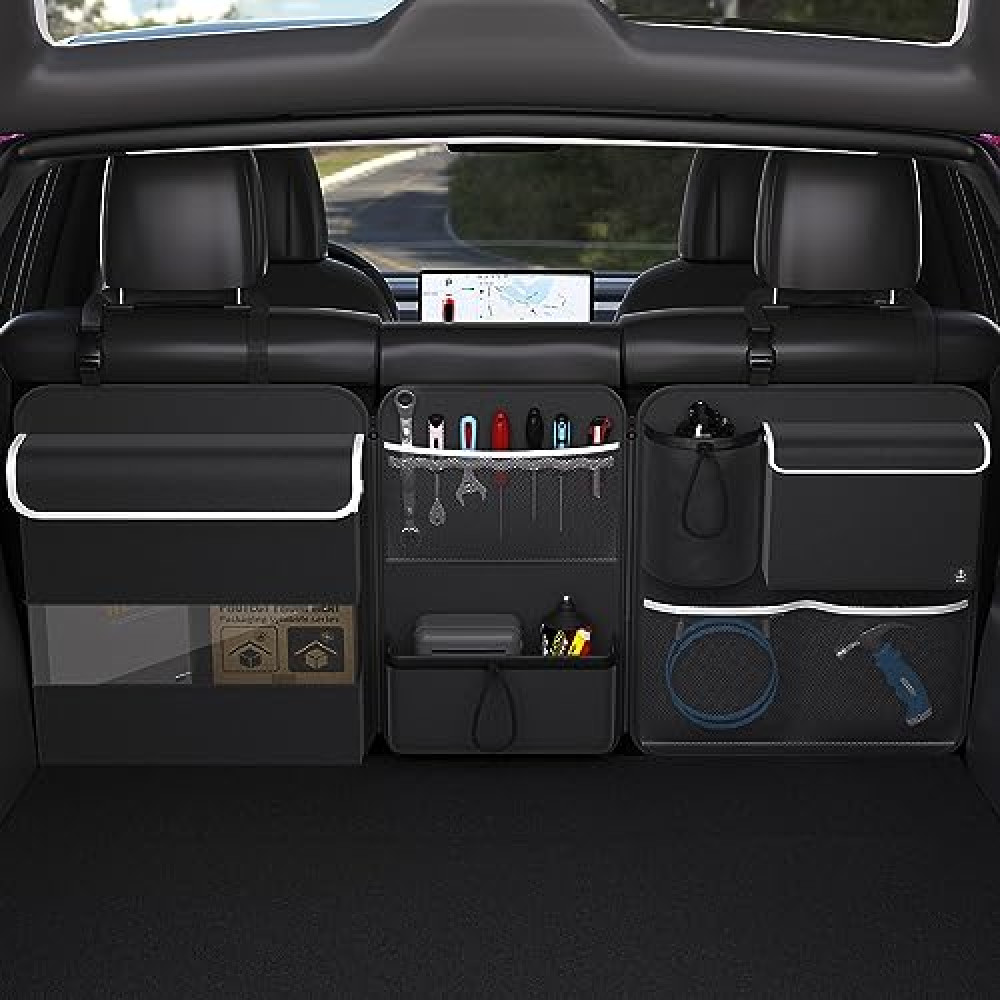 Timoxi Back Seat Trunk Organizer Hanging Car Organizer Trunk Foldable Cargo Storage with 7 Large Pockets