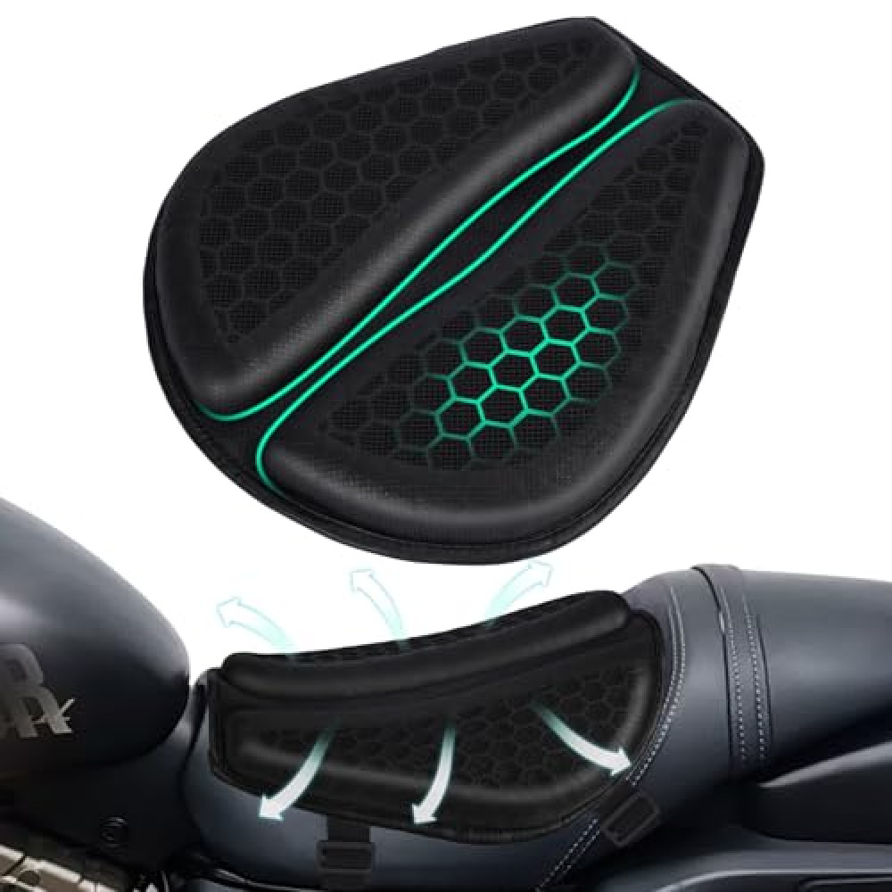 TINGPAI Motorcycle Seat Cushion,This Pressure-Relieving Motorcycle Seat Pad has a Honeycomb Gel Structure That is Comfortable for Long Rides Car Seat Cover Fiyatı