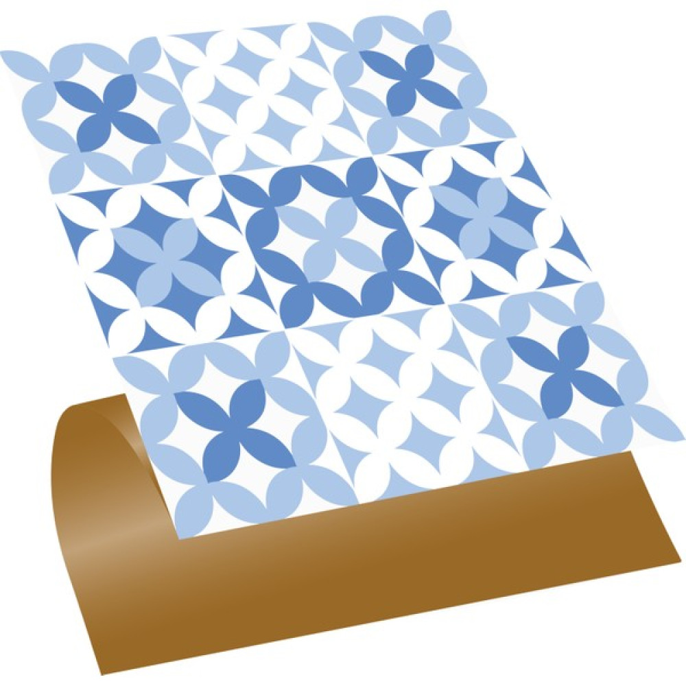 Tink Kendinden Yapışkanlı Mavi Çiçek Desenli Pvc Karo 30x30 cm 4 Adet 0,36 M2 - 30x 30 cm Yer / Yüzey Kaplamaları Fiyatı