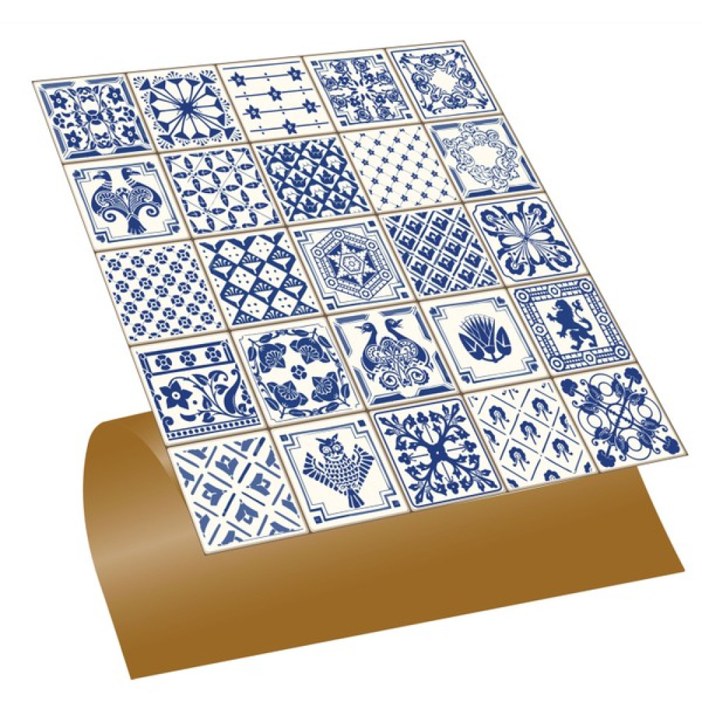 Tink Kendinden Yapışkanlı Modern Mavi Karo Desenli Pvc Karo 30X30 cm (4 Adet) 0,36 M2 Yer / Yüzey Kaplamaları Fiyatı