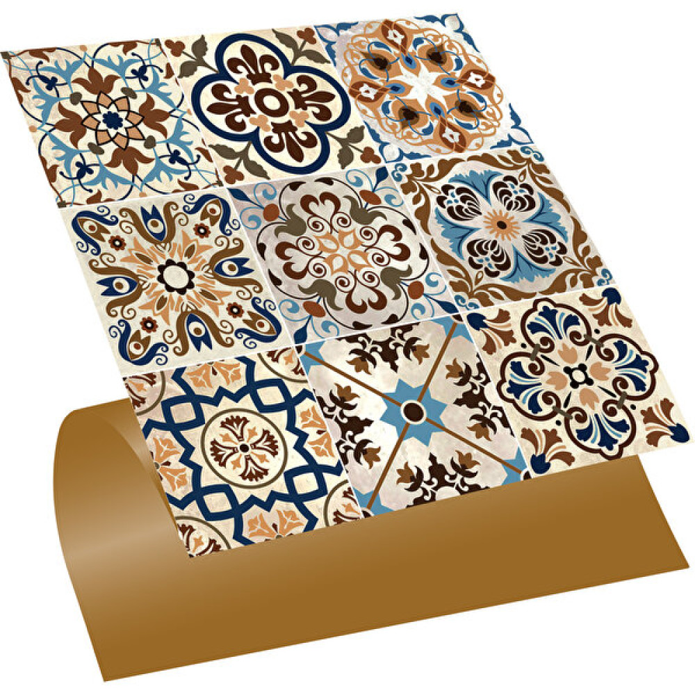 Tink Kendinden Yapışkanlı Tezgah Arası Kaplama Fas 019 Karma Desenli Pvc Karo 30X30 cm (11 Adet) 1m2 Yer / Yüzey Kaplamaları Fiyatı