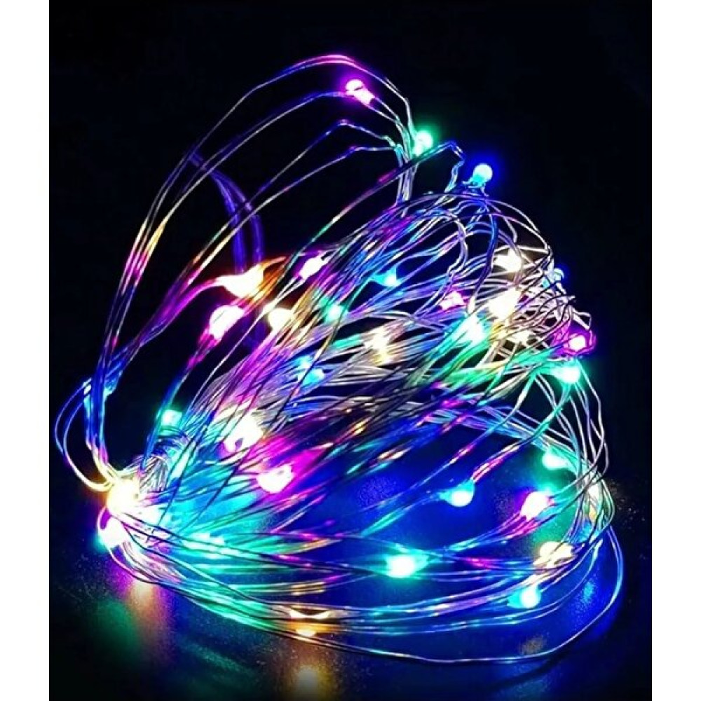 Tinky Winky Yılbaşı 10 M Peri LED Renkli 3 Fonksiyonlu Işık 10 Metre Pilli Rgb Periled Tel Işık Led Aydınlatmalar Fiyatı