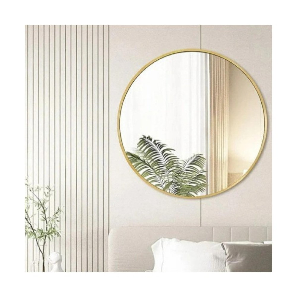 Tino Furniture Afrodit Metal Gold Dekoratif Yuvarlak Ayna Çap 60 cm Dresuar / Makyaj Masası Fiyatı