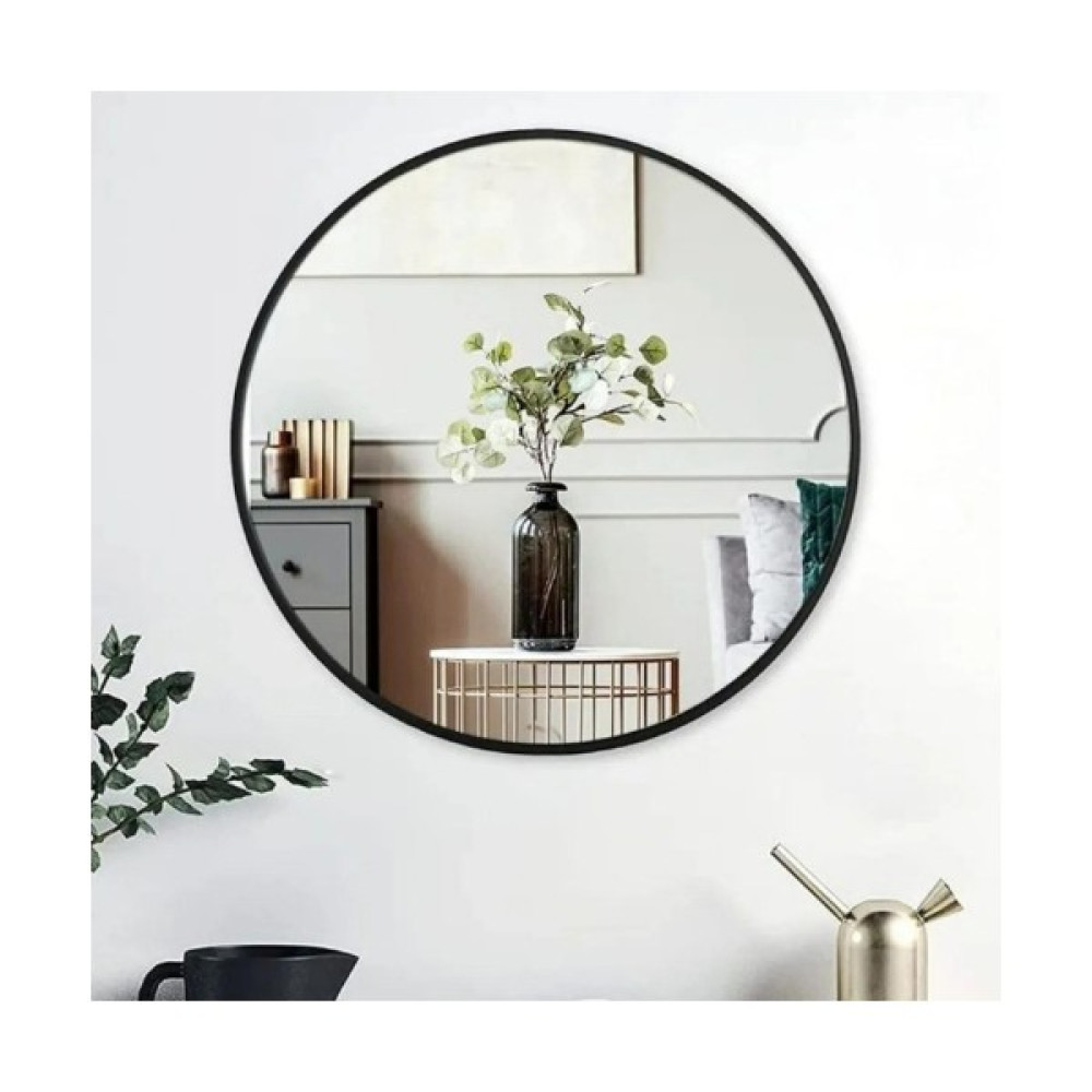 Tino Furniture Afrodit Metal Gold Dekoratif Yuvarlak Ayna Çap 60 cm - Siyah Dresuar / Makyaj Masası Fiyatı