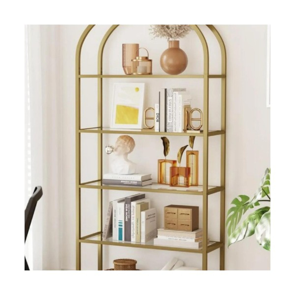 Tino Furniture Toronto Gold Metal Cam Raflı Dekoratif Dresuar/kitaplık Dresuar / Makyaj Masası Fiyatı