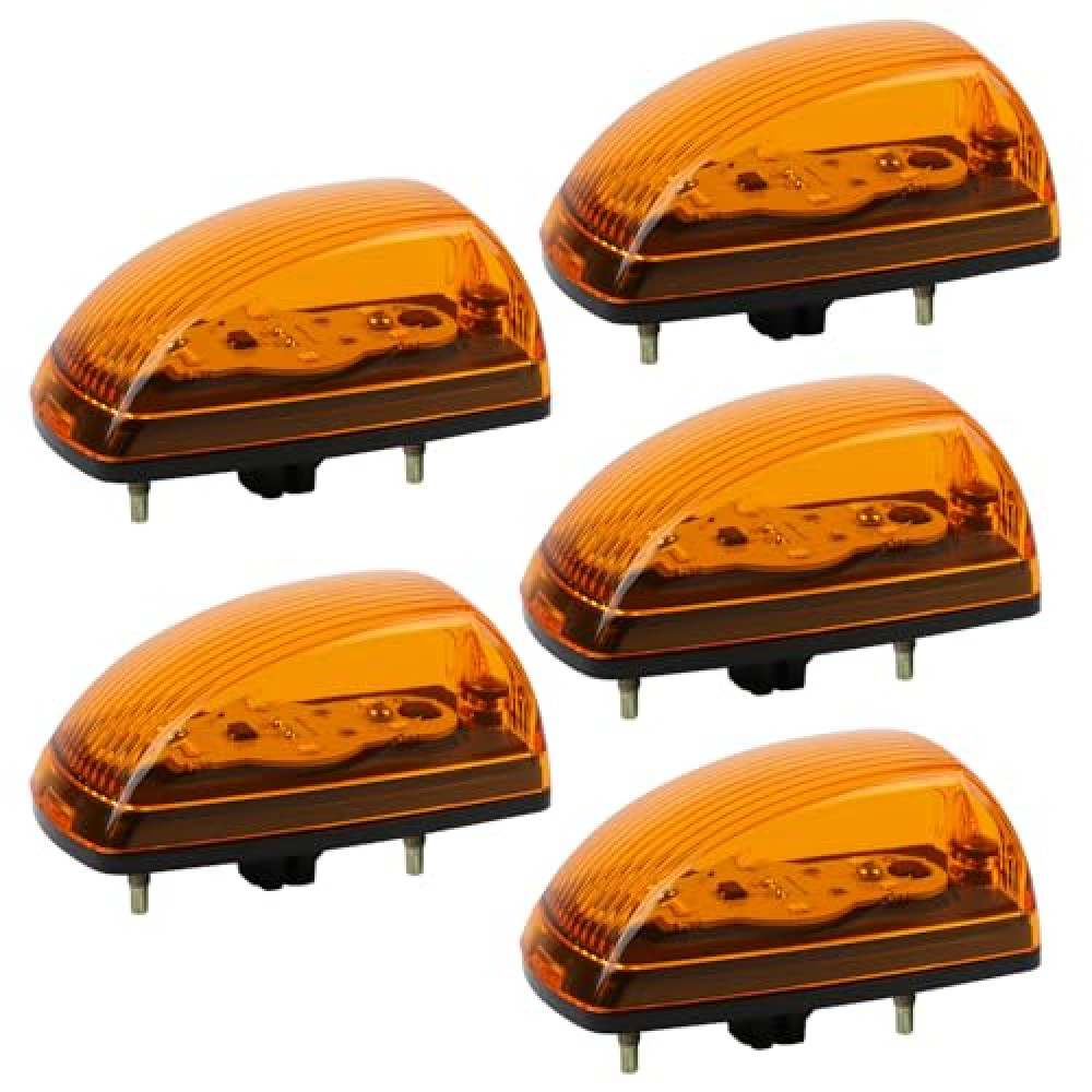 TINWID1919 5 PCS LED Cab Roof Clearance MarkerLight Front Top Amber Lamps Fit for Freightliner M2 106 112 Business Class A06-40578-000